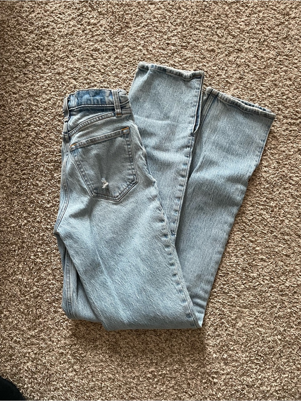 Abercrombie & Fitch Light Wash Straight-Leg Jeans